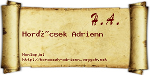 Horácsek Adrienn névjegykártya